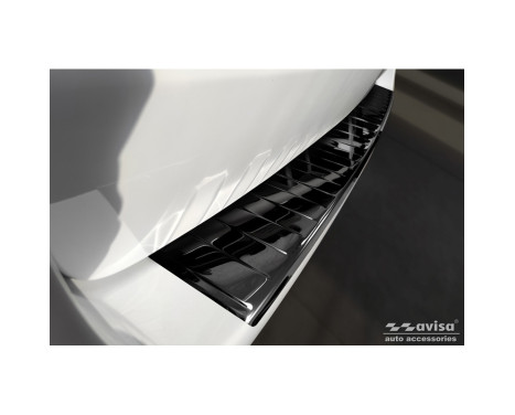 Black Chrome Stainless Steel Bumper Protector Fits Mercedes Vito / V-Class 2014- 'Ribs' 'XL', Image 3