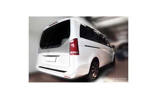 Black Chrome Stainless Steel Bumper Protector Fits Mercedes Vito / V-Class 2014- 'Ribs' 'XL', Image 5