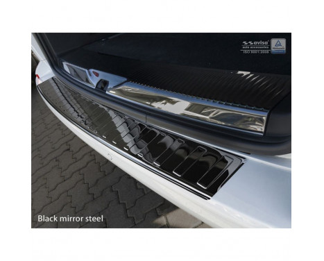 Black-Chrome Stainless Steel Bumper Protector Fits Volkswagen Transporter T6 2015- (with Tailgate), Image 4