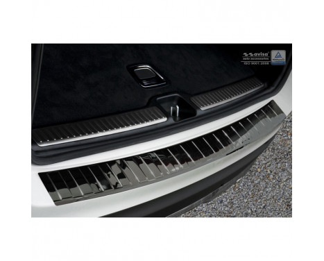 Black chrome stainless steel bumper protector suitable for Mercedes GLC 2015- 'Ribs'