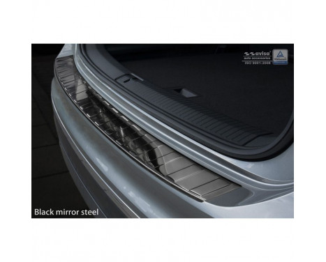 Black-chrome stainless steel bumper protector suitable for Volkswagen Tiguan II incl. Allspace 2016- 'Ribs', Image 3