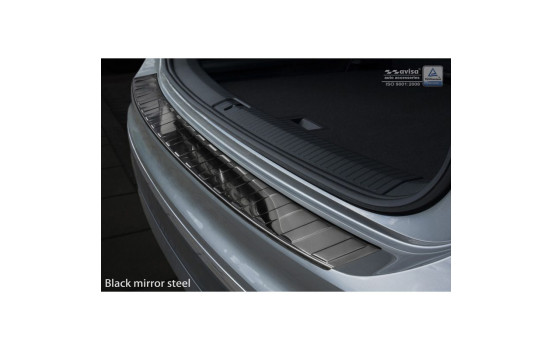 Black-chrome stainless steel bumper protector suitable for Volkswagen Tiguan II incl. Allspace 2016- 'Ribs', Image 3