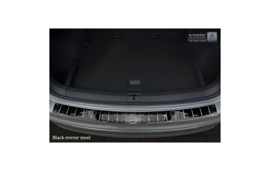 Black-chrome stainless steel bumper protector suitable for Volkswagen Tiguan II incl. Allspace 2016- 'Ribs', Image 2