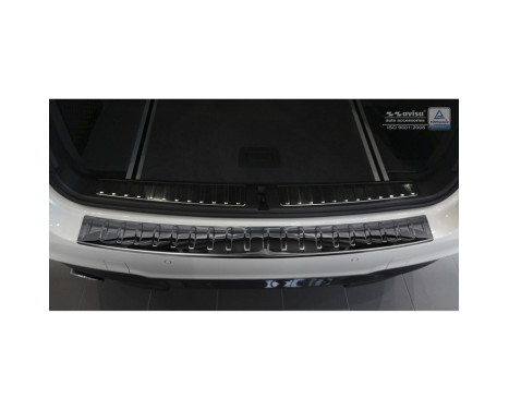 Black Chrome Stainless Steel Rear Bumper Protector BMW X3 F25 2014-2017 'Ribs', Image 3