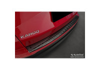 Black-Chrome Stainless Steel Rear Bumper Protector for Skoda Karoq Facelift incl. Sportline 2022 - 'Ribs
