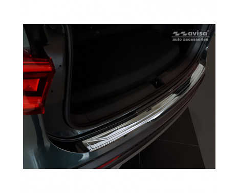 Black Chrome Stainless Steel Rear Bumper Protector Seat Tarraco 2019-