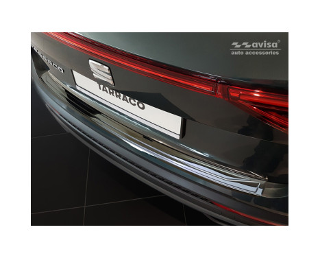 Black Chrome Stainless Steel Rear Bumper Protector Seat Tarraco 2019-, Image 2
