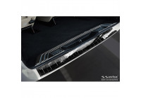 Black-Chrome Stainless Steel Rear Bumper Protector suitable for Mercedes Vito / V-Class 2014- 'Ribs' 'XL'