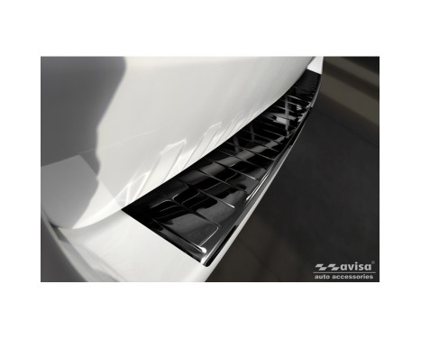 Black-Chrome Stainless Steel Rear Bumper Protector suitable for Mercedes Vito / V-Class 2014- 'Ribs' 'XL', Image 3