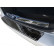 Black Chrome stainless steel rear bumper protector Volkswagen Transporter T6 2015- (with tailgate) 'Ribs'