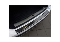Black stainless steel bumper protector suitable for Audi A4 B9 Allroad 2016- 'Ribs'