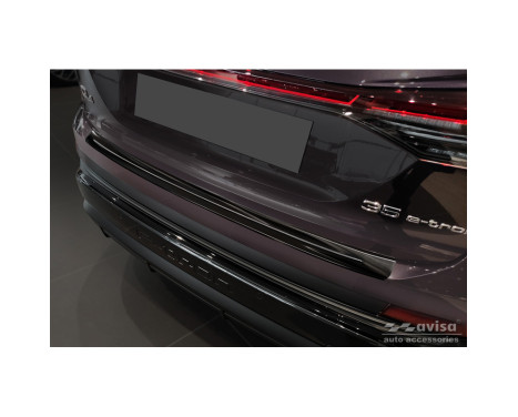 Black stainless steel bumper protector suitable for Audi Q4 E-Tron 2021-