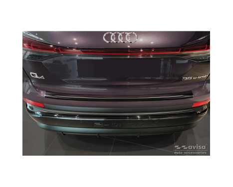 Black stainless steel bumper protector suitable for Audi Q4 E-Tron 2021-, Image 2
