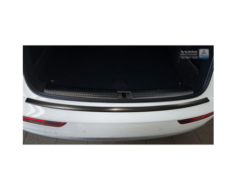 Black stainless steel bumper protector suitable for Audi Q5 2017- 'Ribs', Image 3