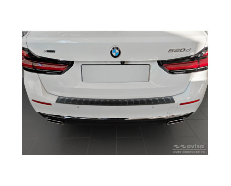 Black stainless steel bumper protector suitable for BMW 5-Series G31 Touring Facelift 2020- excl. M-Sport 'R, Image 2