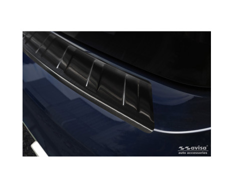 Black stainless steel bumper protector suitable for BMW iX3 (G08) 2020- 'Ribs', Image 4