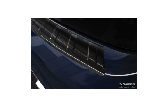 Black stainless steel bumper protector suitable for BMW iX3 (G08) 2020- 'Ribs', Image 4