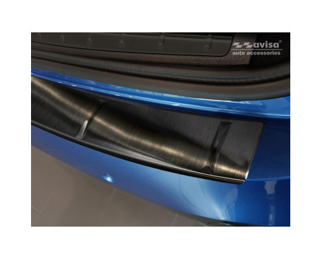 Black stainless steel bumper protector suitable for BMW X1 II F48 M-Package 2015- 'Ribs', Image 2