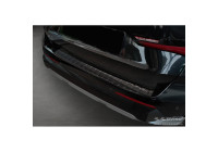 Black stainless steel bumper protector suitable for BMW X1 (U11) 2022- 'Ribs'