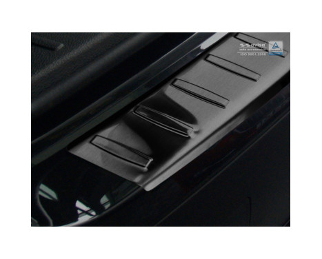 Black stainless steel bumper protector suitable for BMW X3 F25 2010-2014 'RIbs', Image 3