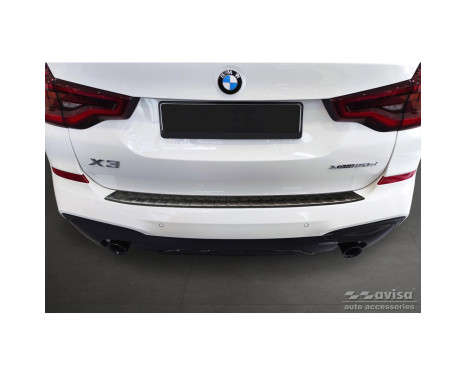 Black stainless steel bumper protector suitable for BMW X3 G01 M-Package 2017-2021 & Facelift 2021- Incl. M, Image 2