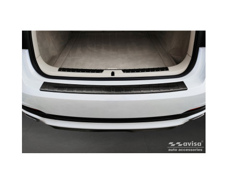 Black stainless steel bumper protector suitable for BMW X6 F16 2014-2019 'Ribs' excl. M-Package, Image 2