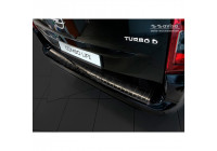 Black stainless steel bumper protector suitable for Citroën Berlingo (Multispace) & Peugeot Partner