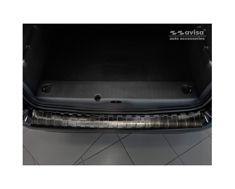 Black stainless steel bumper protector suitable for Citroën Berlingo (Multispace) & Peugeot Partner, Image 3
