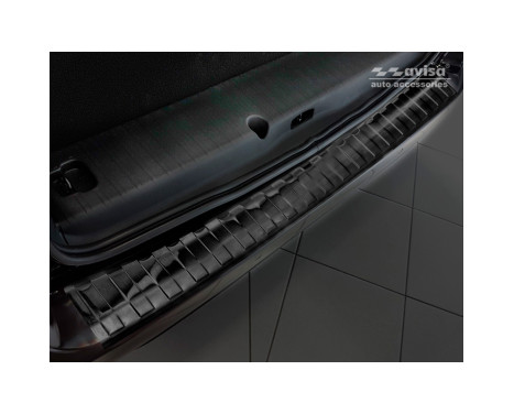 Black stainless steel bumper protector suitable for Citroën Berlingo (Multispace) & Peugeot Partner, Image 4
