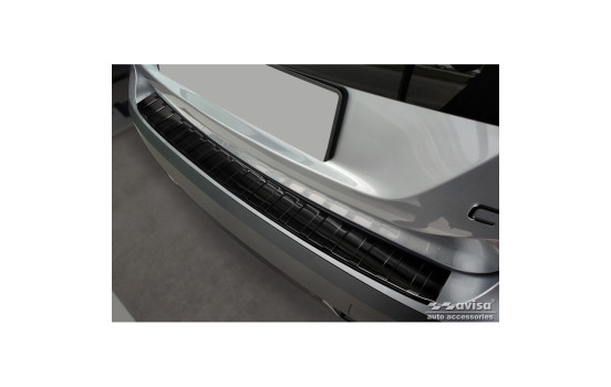 Black stainless steel bumper protector suitable for Citroën C4 & e-C4 2020- 'Ribs'