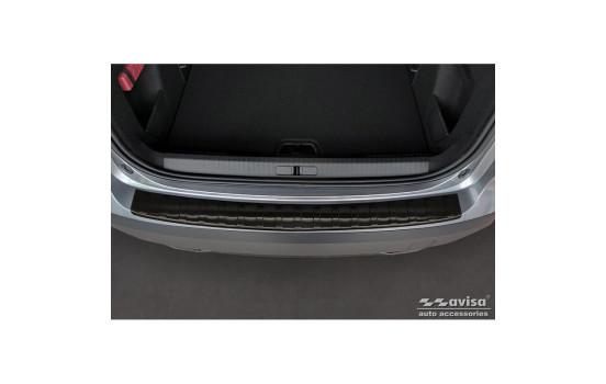Black stainless steel bumper protector suitable for Citroën C4 & e-C4 2020- 'Ribs', Image 2