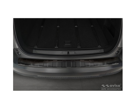 Black stainless steel bumper protector suitable for Citroën C5 X 2021- 'Ribs', Image 2