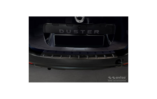 Black stainless steel bumper protector suitable for Dacia Duster 2010-2013 & Facelift 2013-2017 'STRONG EDI, Image 2