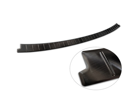 Black stainless steel bumper protector suitable for Dacia Jogger 2022- 'Ribs', Image 5