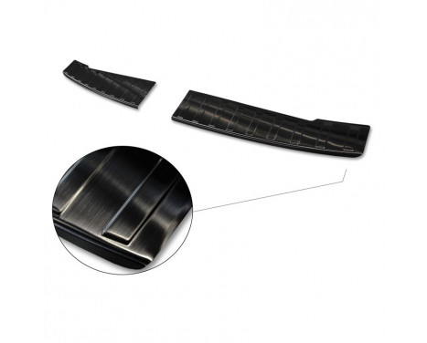Black stainless steel bumper protector suitable for Dacia Sandero III 2020- incl. Stepway 'Ribs' (2-piece), Image 2