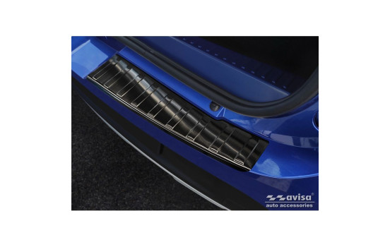 Black stainless steel bumper protector suitable for Dacia Sandero III 2020- incl. Stepway 'Ribs' (2-piece), Image 3