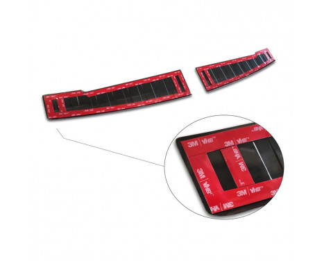 Black stainless steel bumper protector suitable for Dacia Sandero III 2020- incl. Stepway 'Ribs' (2-piece), Image 4