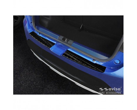 Black stainless steel bumper protector suitable for Dacia Sandero III 2020- incl. Stepway 'Ribs' (2-piece), Image 5