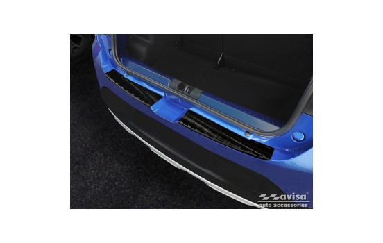 Black stainless steel bumper protector suitable for Dacia Sandero III 2020- incl. Stepway 'Ribs' (2-piece), Image 5