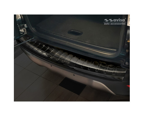 Black stainless steel bumper protector suitable for Ford Ecosport II Facelift 2017- 'Ribs', Image 2