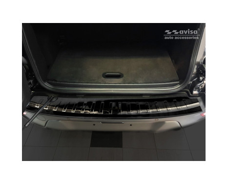 Black stainless steel bumper protector suitable for Ford Ecosport II Facelift 2017- 'Ribs', Image 3