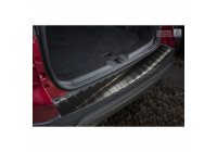 Black stainless steel bumper protector suitable for Ford Kuga II 2013- 'Ribs' - Large