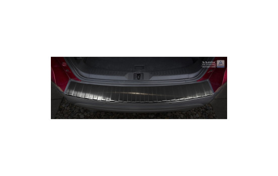 Black stainless steel bumper protector suitable for Ford Kuga II 2013- 'Ribs' - Large, Image 3
