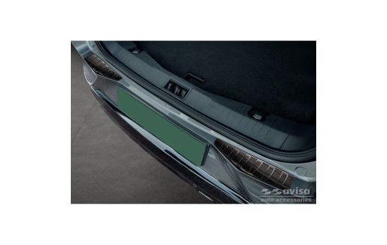 Black stainless steel bumper protector suitable for Ford Mustang Mach-E 2020- 'Ribs' (2-Piece)