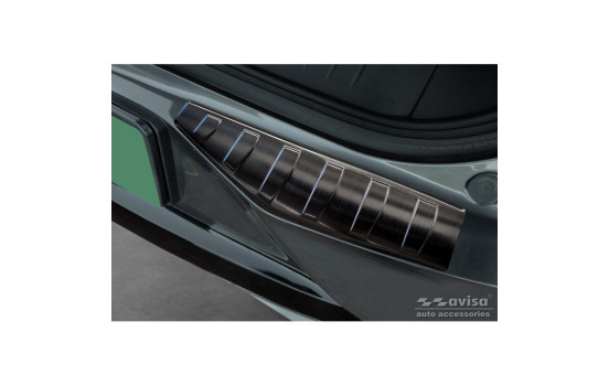 Black stainless steel bumper protector suitable for Ford Mustang Mach-E 2020- 'Ribs' (2-Piece), Image 4
