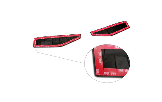 Black stainless steel bumper protector suitable for Ford Mustang Mach-E 2020- 'Ribs' (2-Piece), Image 6