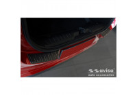 Black stainless steel bumper protector suitable for Ford Puma 2019- 'Ribs' (2-piece)