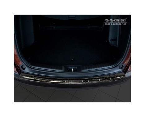 Black stainless steel bumper protector suitable for Honda CR-V (CW) 2018- 'Ribs', Image 3