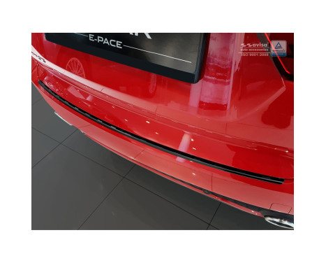 Black stainless steel bumper protector suitable for Jaguar E-Pace 2017- 'Ribs', Image 2