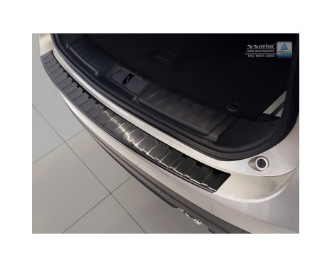 Black stainless steel bumper protector suitable for Jaguar F-Pace 2016- 'Ribs'